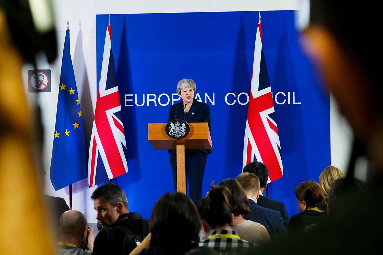 British Prime Minister Theresa May in Brussels