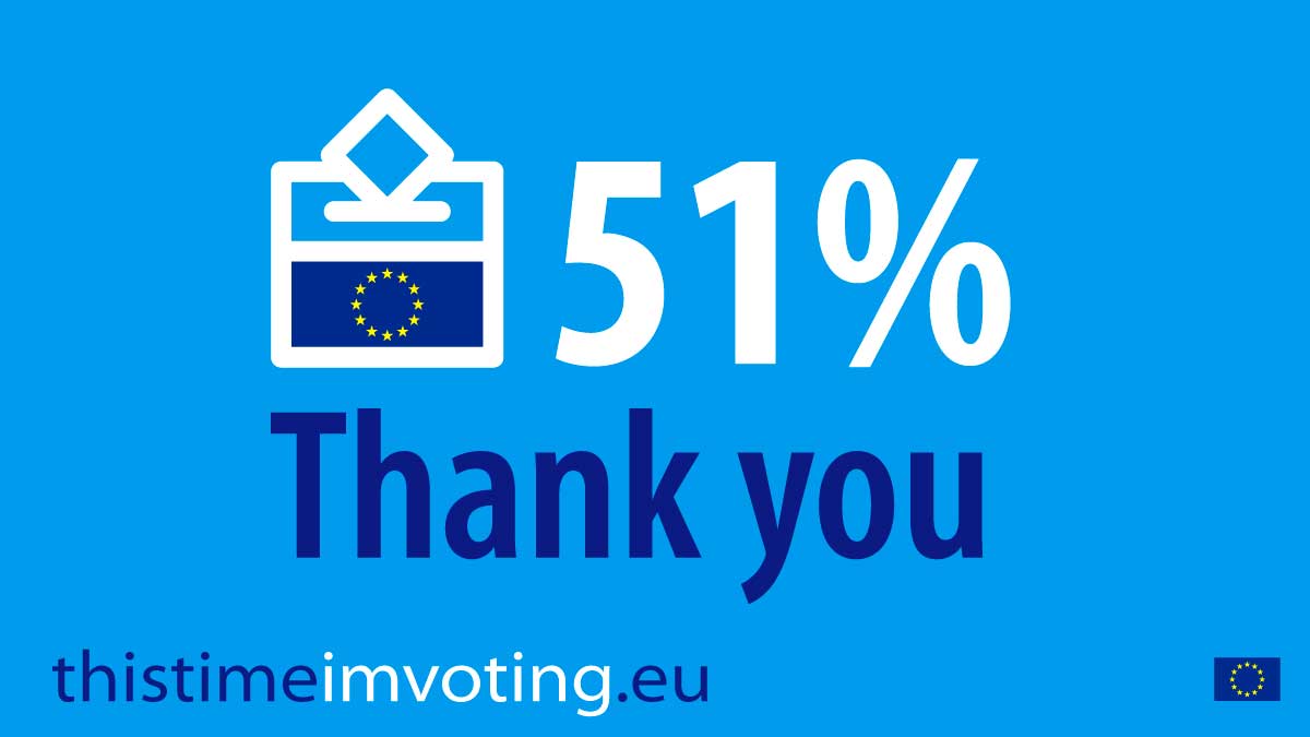 51% turnout VOTERS for European Elections 2019