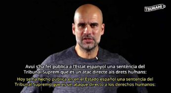 Guardiola debates the Catalan sentence as attack on human rights