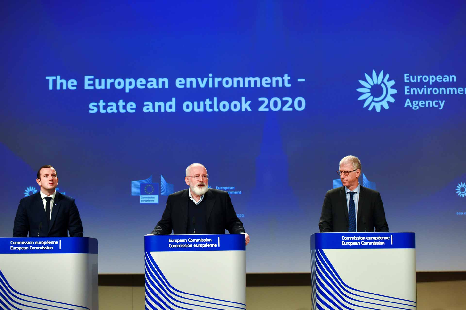 Green Deal EEA State of the Environment Report Virginijus Sinkevičius, Frans Timmermans, Hans Bruyninck