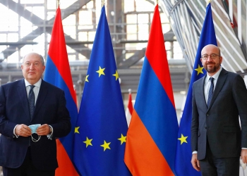 Dr Armen SARKISSIAN, President of Armenia; Mr Charles MICHEL, President of the European Council