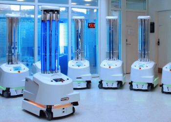 UV disinfection robots