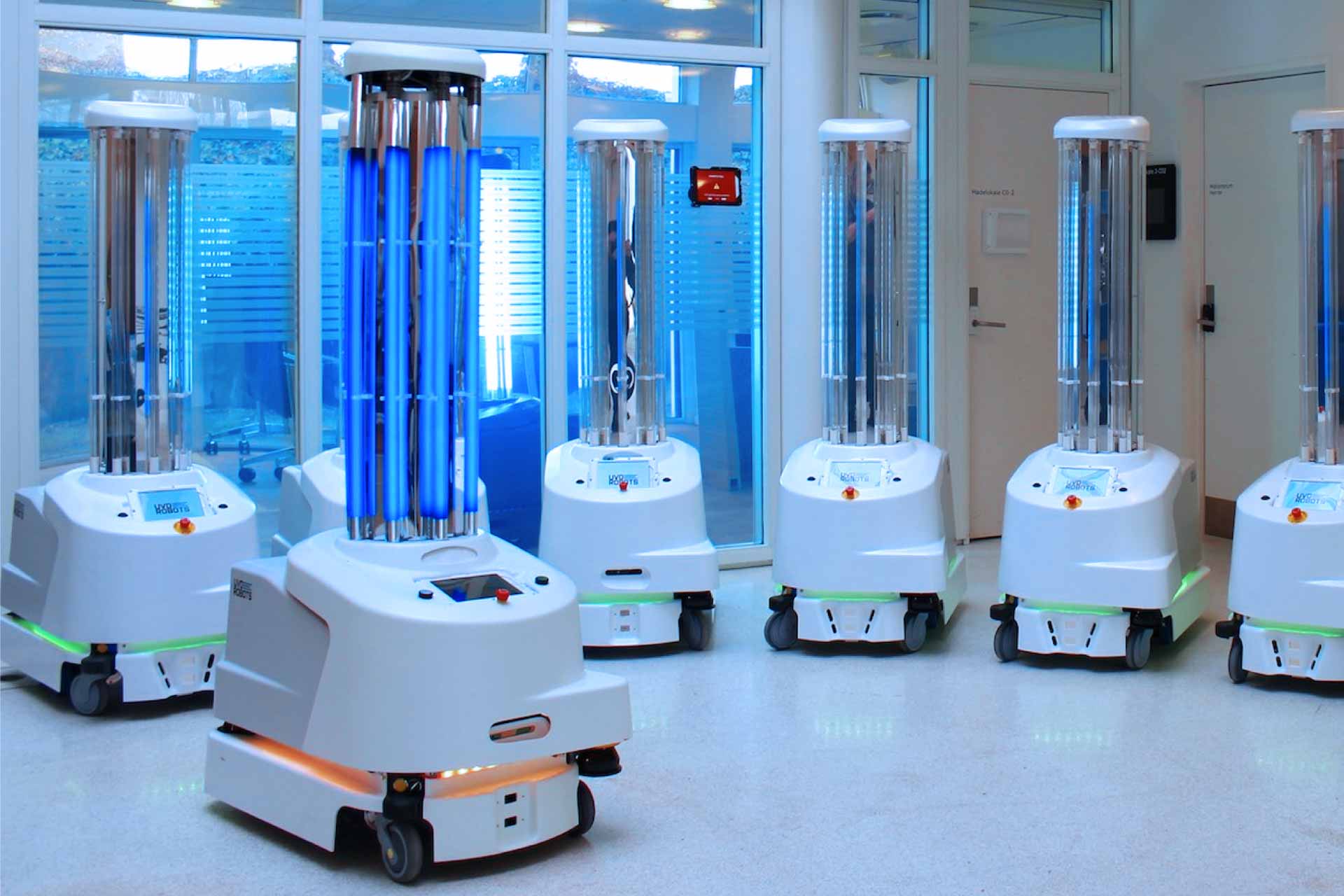 UV disinfection robots