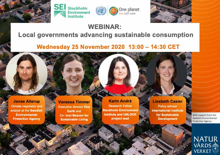 Webinar Local governments advancing sustainable consumption