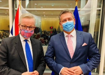 Maros Sefcovic and Michael Gove