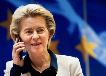 Ursula von der Leyen on the phone