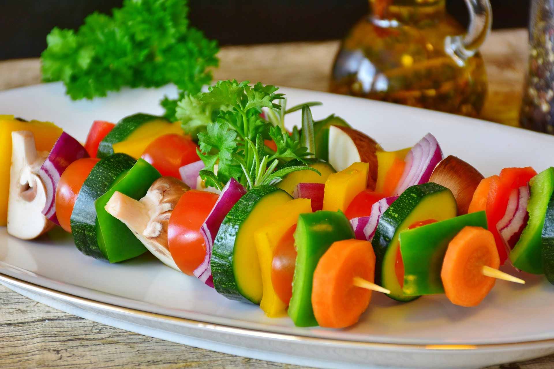 vegetable skewer farm-to-fork food