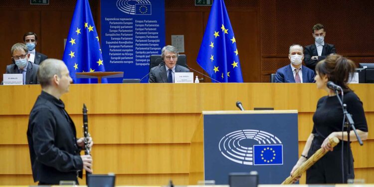 David Sassoli at International Holocaust Day in European Parliament in Brussels