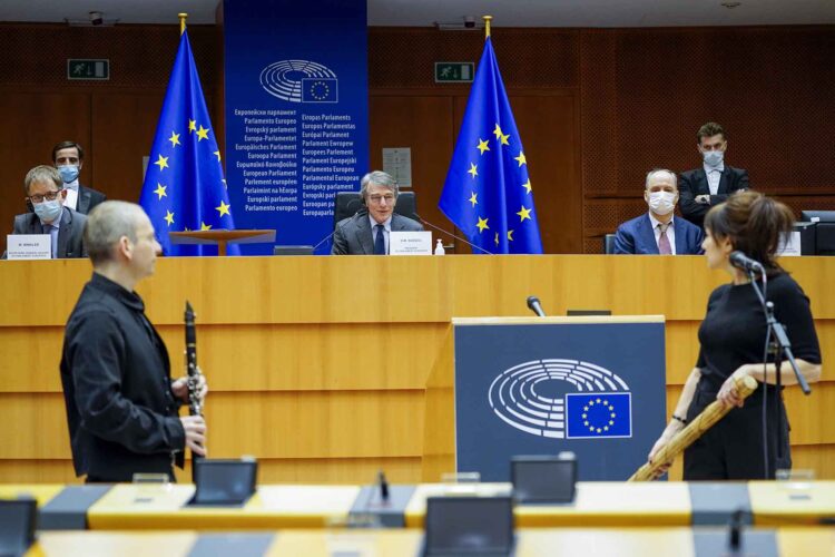 David Sassoli at International Holocaust Day in European Parliament in Brussels