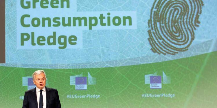 Didier Reynders Commissioner for Justice Green Consumption Pledge