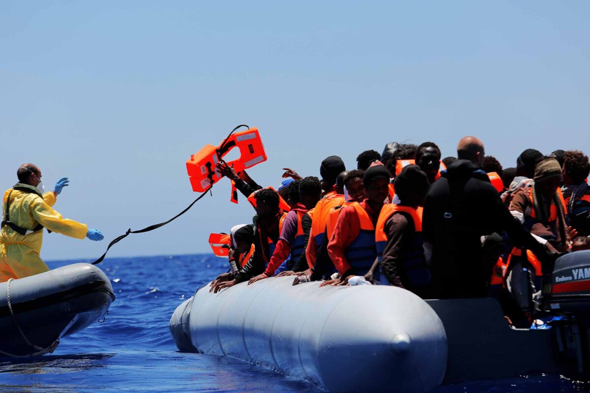 Belgian vessel Godetia, for the rescue Operation Triton