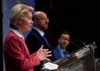 Charles Michel, on the right, and Ursula von der Leyen