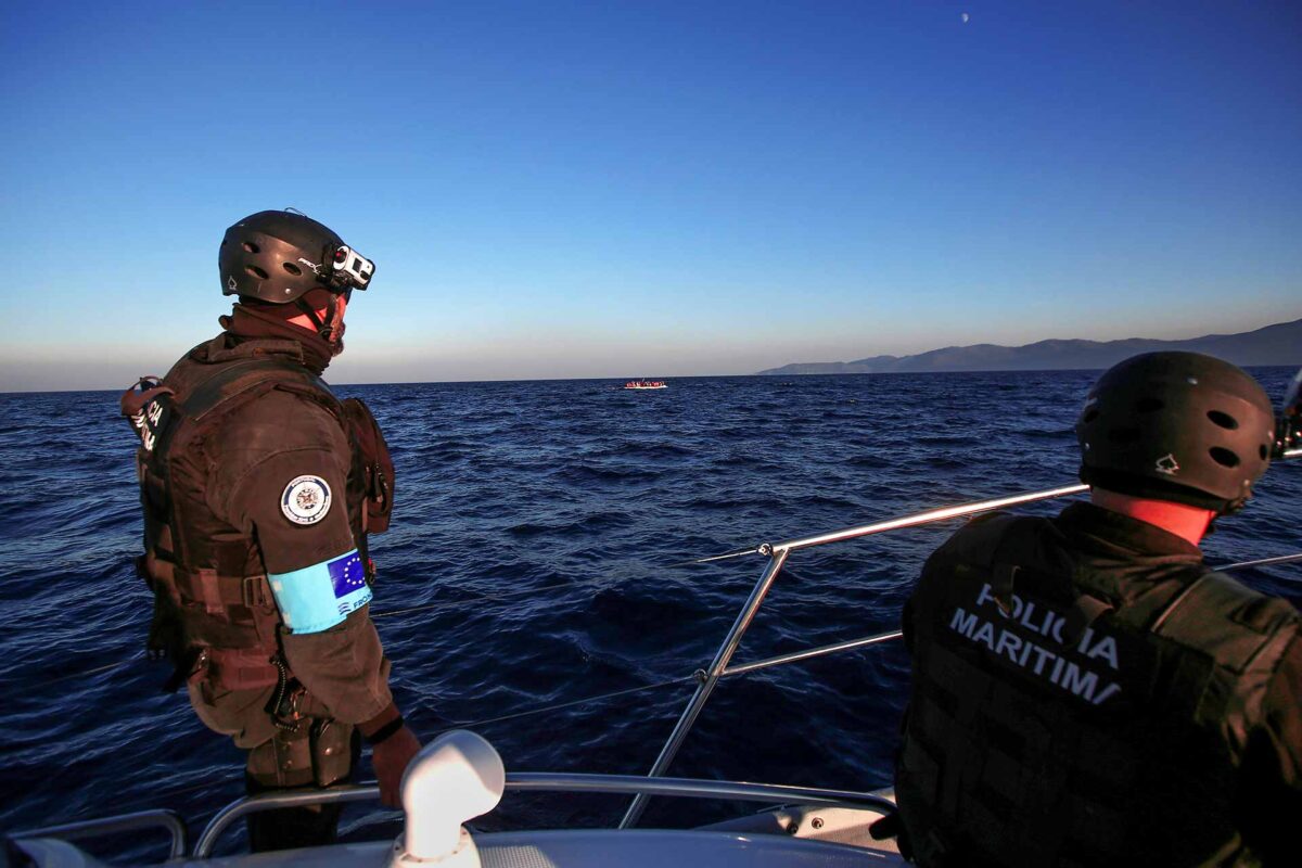 Frontex agency in Greek island of Lesbos