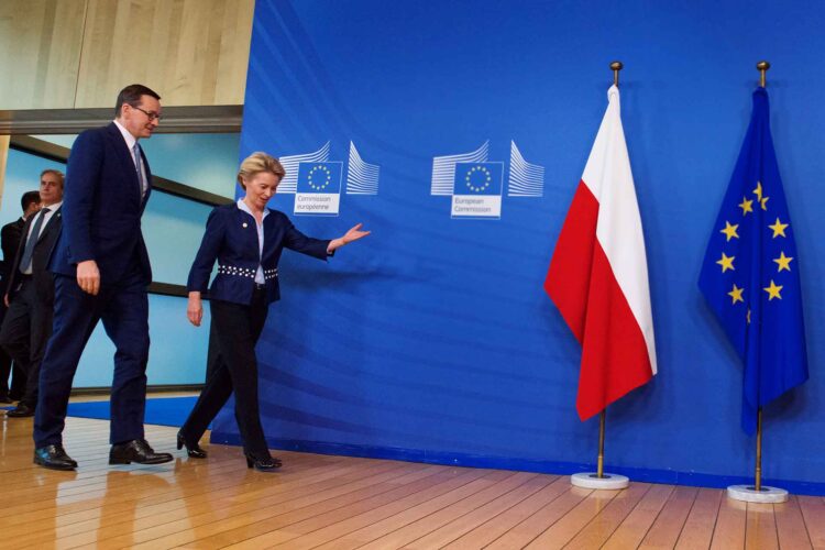 Mateusz Morawiecki and Ursula von der Leyen in Brussels