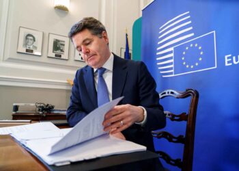 Paschal Donohoe at Eurogroup meeting