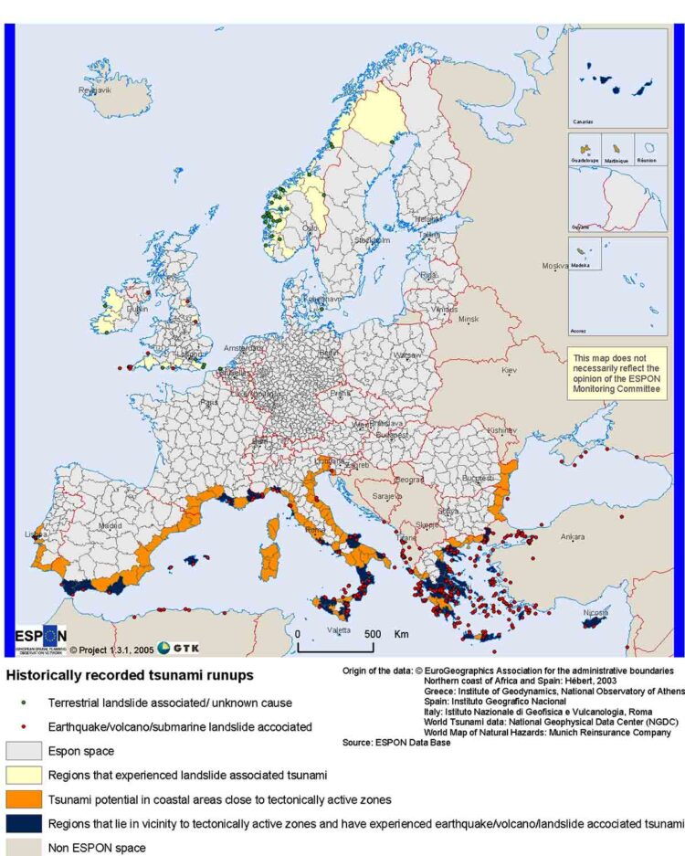 Tsunami warnings europe