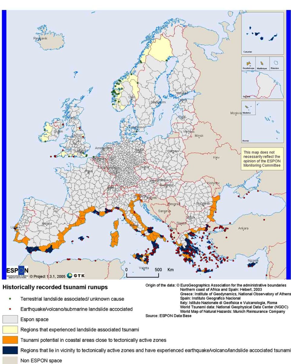 Tsunami hazard map