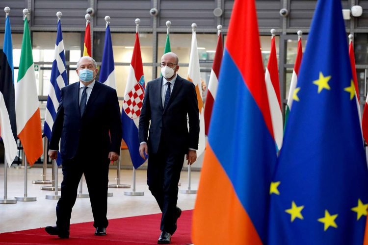 Dr Armen SARKISSIAN, President of Armenia; Mr Charles MICHEL, President of the European Council