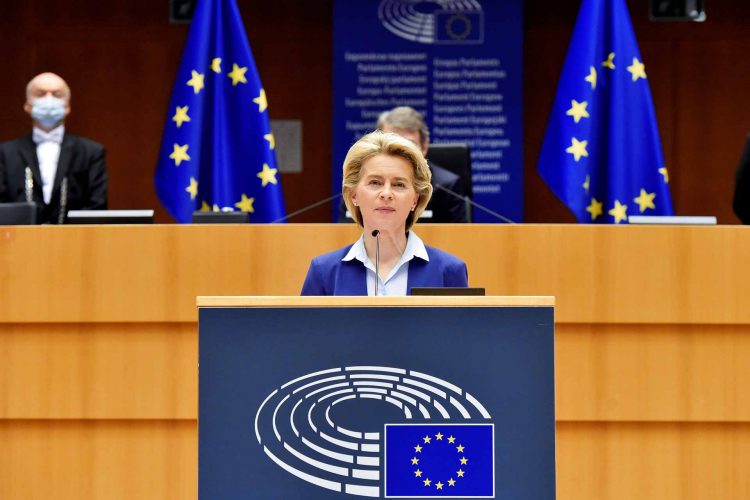 President von der Leyen at the signature of the Joint Declaration on the Conference on the Future of Europe