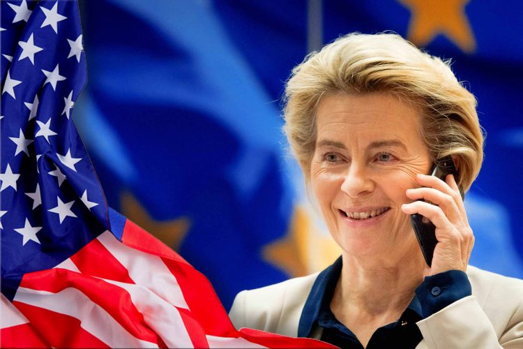 Ursula von der Leyen on the phone with Joe Biden