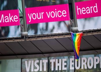 Rainbow flag in Brussels LGBTI rights