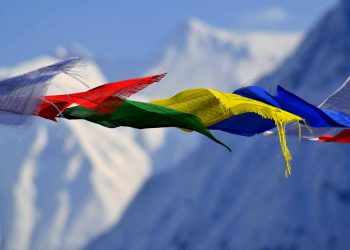 Tibetan prayer flags NEPAL