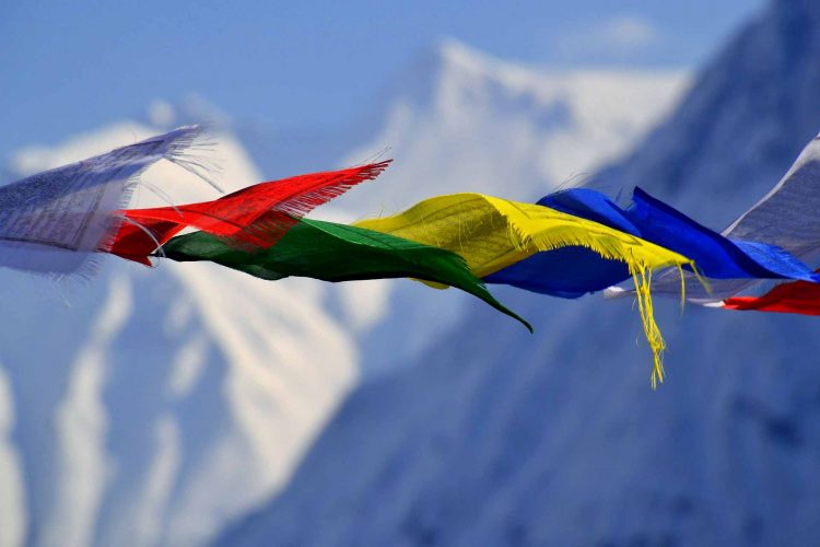 Tibetan prayer flags NEPAL